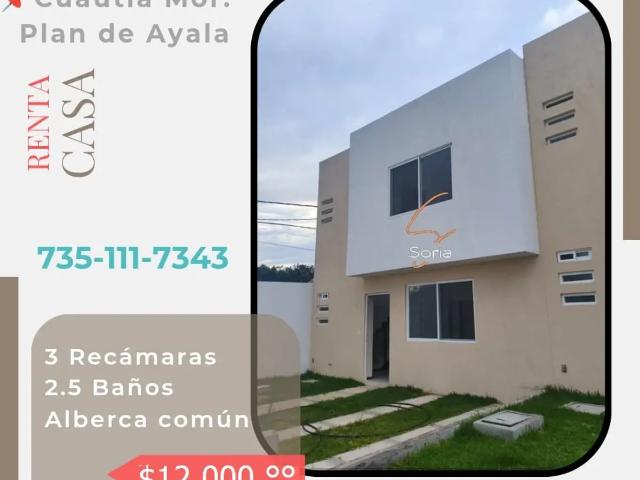 CASA EN RENTA PLAN DE AYALA Cuautla Morelos