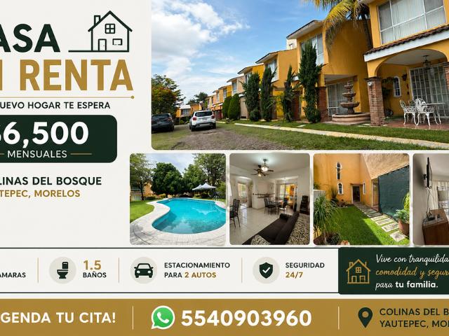 Casa en renta Privada Bugambilias, Yautepec, Morelos, 62732, México