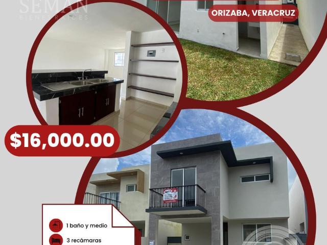 CASA EN RENTA RESIDENCIAL ARIA ORIZABA, VERACRUZ