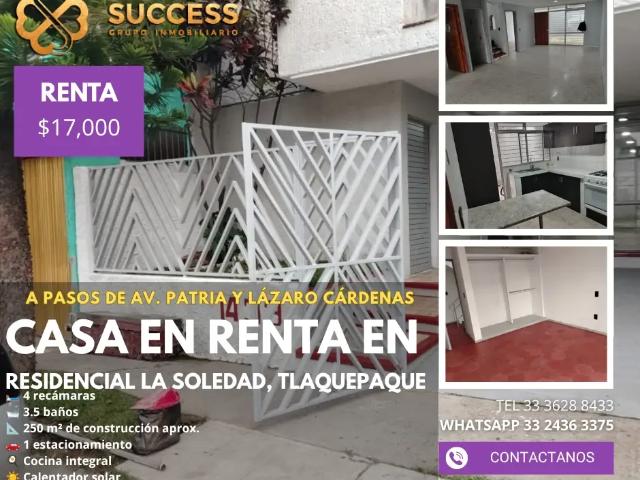 Casa en Renta – Residencial La Soledad, Tlaquepaque