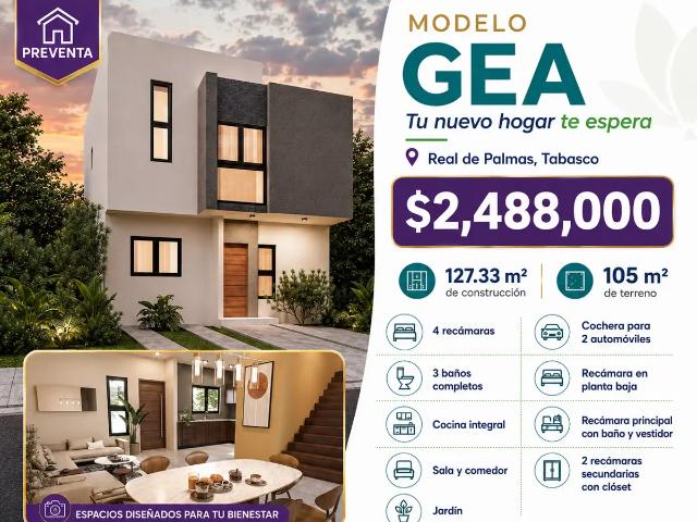 CASA EN VENTA MODELO GEA REAL DE PALMAS