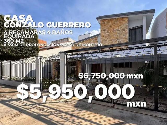 Casa en Venta Cerca Prol. Av Paseo de Montejo, Gonzalo Guerrero