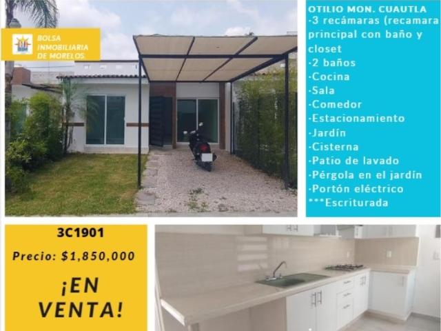 Casa en venta en Otilio Montaño, Cuautla, Morelos