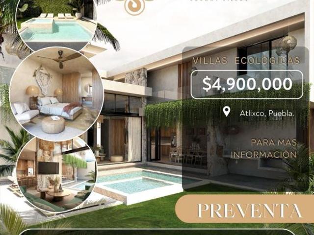 Casa en venta en Atlixco Puebla, villas con Alberca privada y amenidades