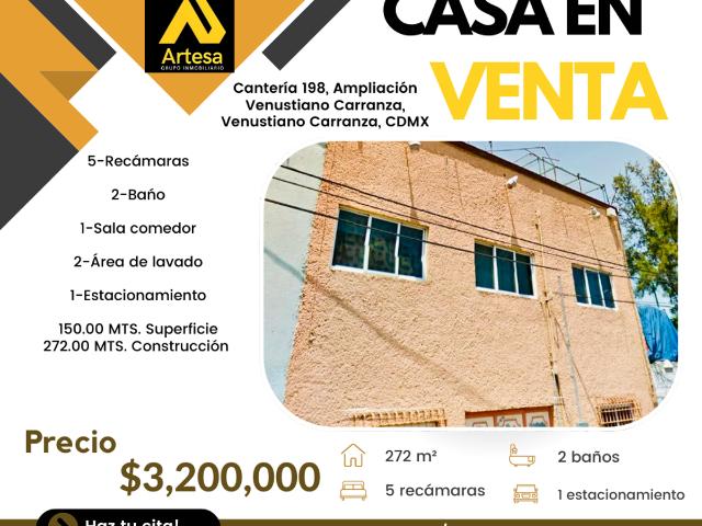 Casa en venta en Ampliación Venustiano Carranza, Venustiano Carranza, Ciudad de México