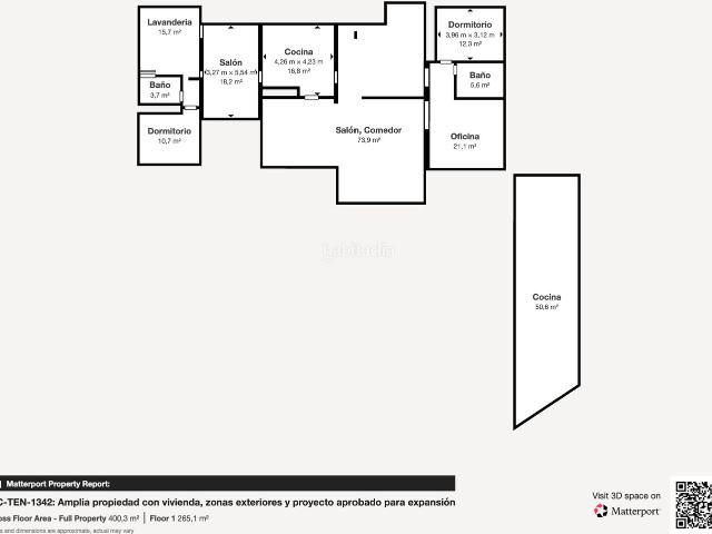 Casa en venta en Candelaria, Araya. Amplia propiedad con vivienda, zonas exteriores y proyecto aprobado para expansión. Casas.