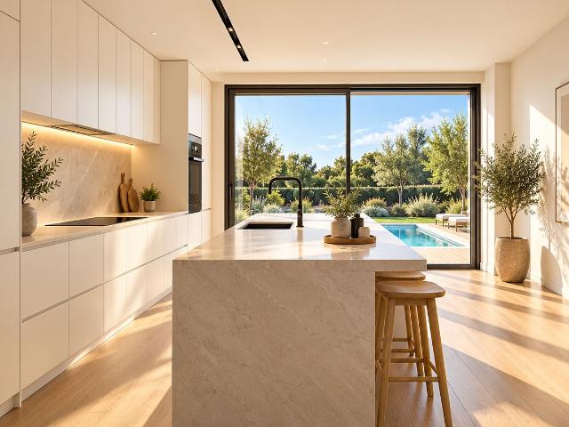 Casa en venta en Castellar del Vallès, Airesol. Villa de obra nueva AUTOPROMOCION en una sola planta con piscina en Airesol Castellar del Vallès. Casas Castellar del.