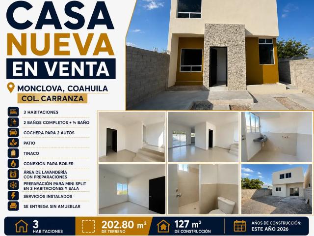 Casa en venta en Carranza, Monclova, Coahuila de Zaragoza
