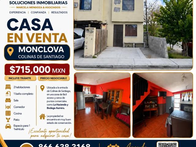 Casa en venta en Colinas de Santiago, Monclova, Coahuila de Zaragoza