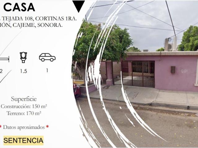 Casa en venta en Cortinas Tercera Sección, Cajeme, Sonora