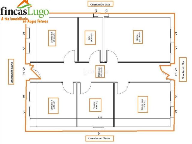 Casa en venta en Lugo, Acea de Olga Augas Férreas. CASA INDEPENDIENTE CON JARDIN EN AVD. DE MADRID A Tolda. Casas.