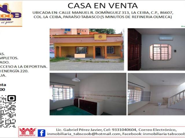Casa en venta en La Ceiba, Paraíso, Tabasco