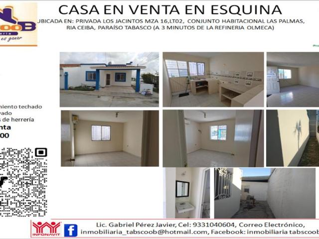 Casa en venta en Las Palmas, Paraíso, Tabasco