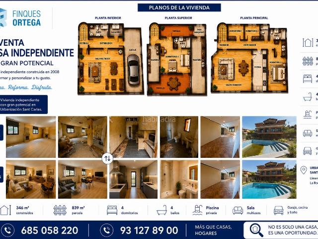 Casa en venta en Llinars del Vallès. 2026022 CASA INDEPENDIENTE CON GRAN POTENCIAL EN URBANIZACIÓN SANT CARLES LLINARS DEL VALLÈS LA ROCA DEL VALLÈS. Casas Llinars del.