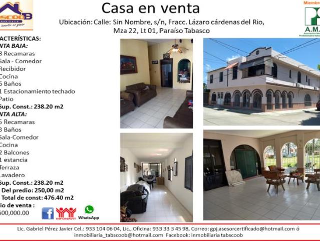 Casa en venta en Petrolera, Paraíso, Tabasco