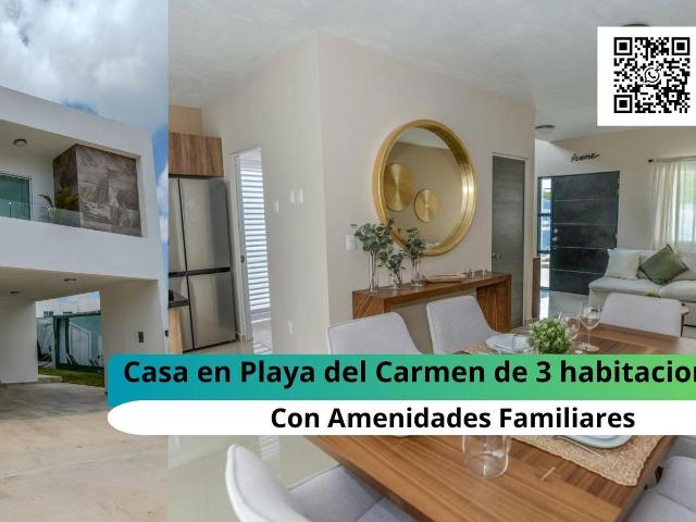 Casa en Venta en Playa del Carmen de 3 habitaciones con Alberca y Gym ideal para Retiro