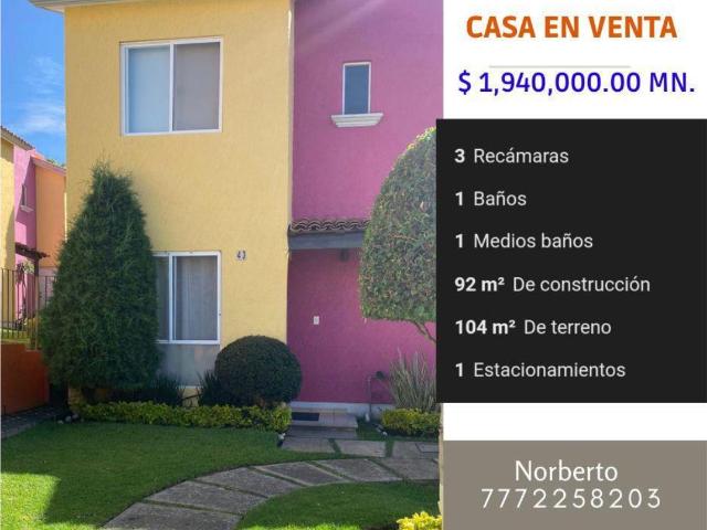 Casa en venta en Real de Tetela, Cuernavaca, Morelos