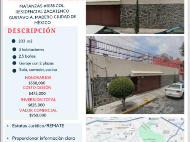 Casa en venta en Residencial Zacatenco, Gustavo A. Madero, Ciudad de México