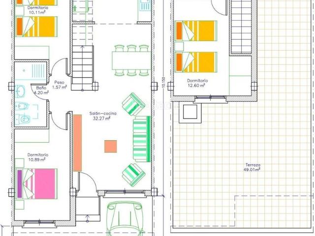 Casa en venta en San Pedro del Pinatar, San Pedro del Pinatar. DUPLEX ADOSADO CON PISCINA y SOLARIUM CON JACUZZI. Casas San Pedro del.