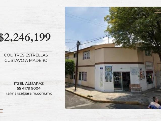 Casa en venta en Tres Estrellas, Gustavo A. Madero, Ciudad de México