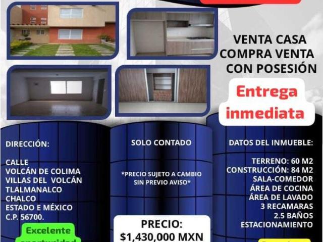Casa en venta en Villas de Chalco, Chalco, México