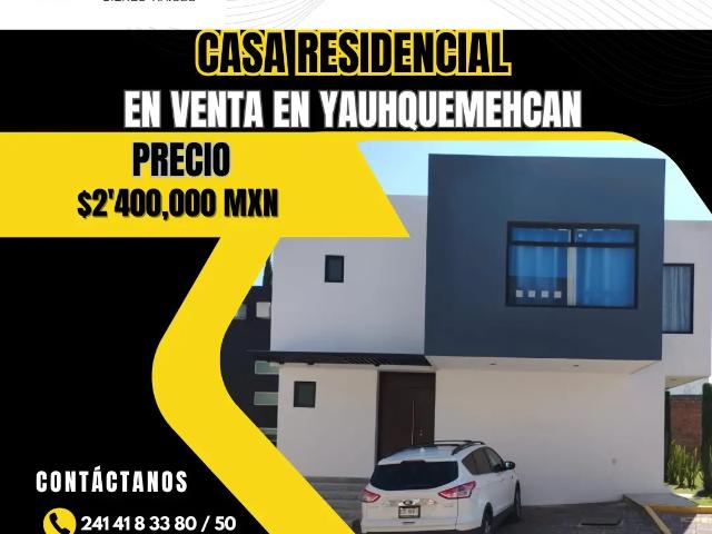 Casa en venta en yauhquemehcan
