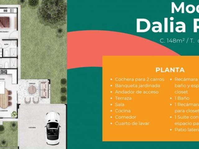CASA EN VENTA EN ZONA CAMPESTRE MODELO DALIA PLUS 4