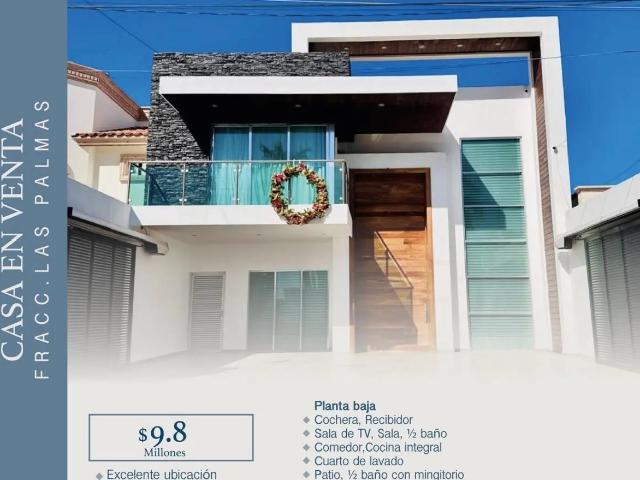 CASA EN VENTA FRACCIONAMIENTO LAS PALMAS