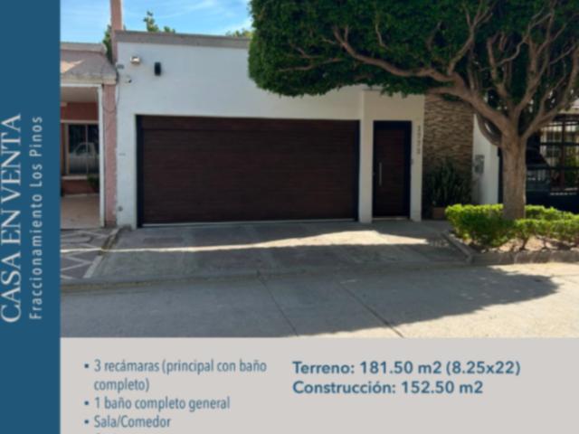 CASA EN VENTA FRACCIONAMIENTO LOS PINOS