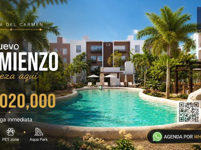 CASA EN VENTA ? PLAYA DEL CARMEN ? 3 REC?MARAS ? ALBERCA AMINUTOS DE LA PLAYA
