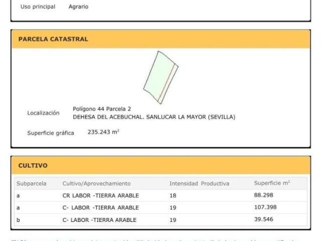 Casa en venta Sanlúcar la Mayor