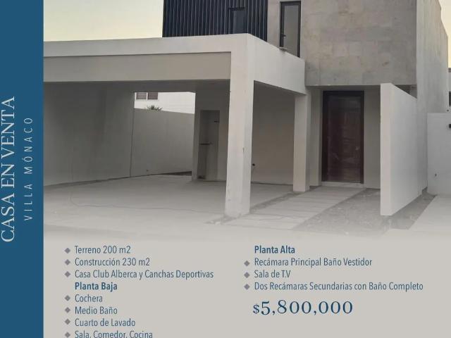 CASA EN VENTA VILLA MONACO