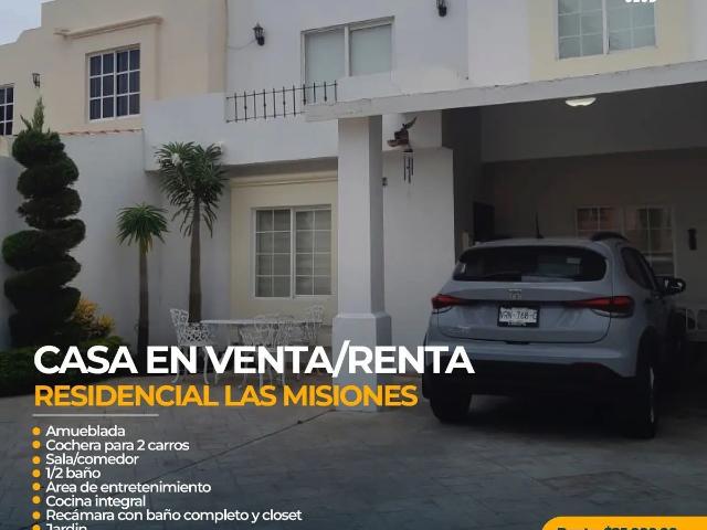 CASA EN VENTA/RENTA RESIDENCIAL LAS MISIONES