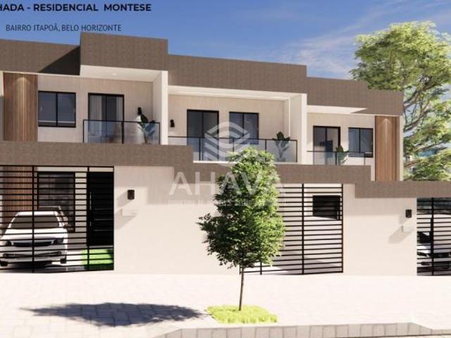 Casa geminada à venda, 3 quartos, 1 suíte, 2 vagas, Itapoã Belo Horizonte/MG