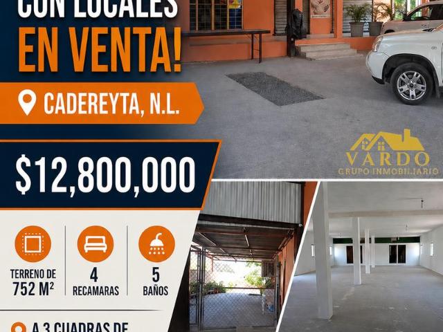 CASA HABITACION CON LOCALES EN VENTA | CADEREYTA JIMENEZ, N.L