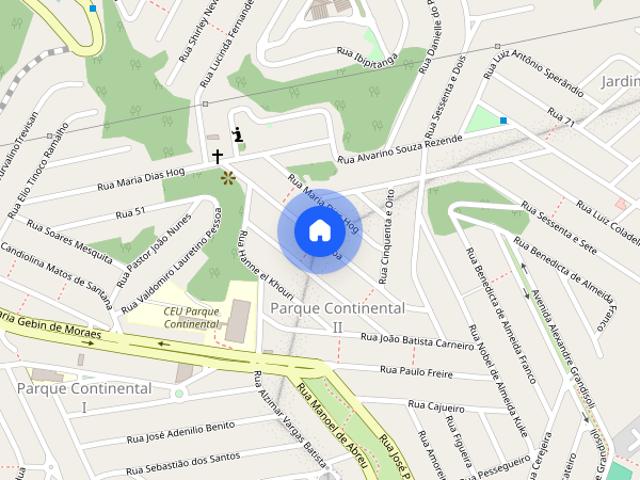 Casa para Aluguel Parque Continental II, 1 Quarto, 50 m² Guarulhos