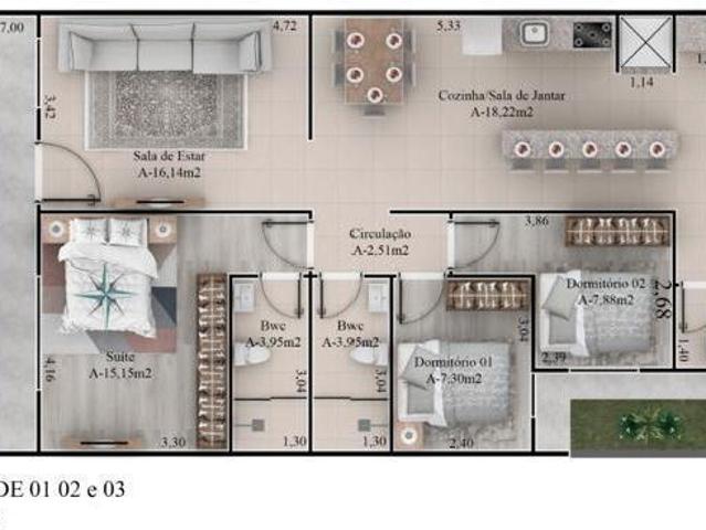 Casa para Venda em Cascavel/PR 3 Dorm. 100 m2 Área Útil