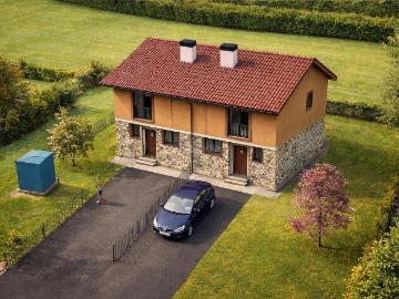 Casa pareada en venta en Ramales de la Victoria. Ultimo chalet disponible con jardín obra nueva. Casas pareadas Ramales de la.