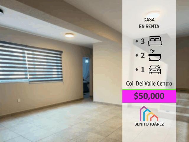 Casa reci?n remodelada en renta en Colonia Del Valle