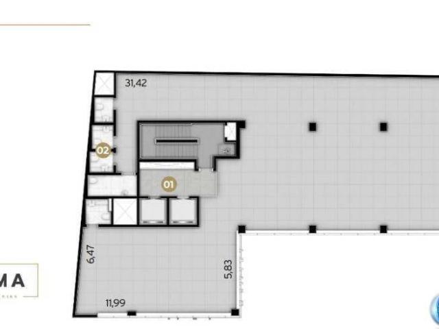 Casa / Sobrado Comercial para Locação em Curitiba/PR Centro