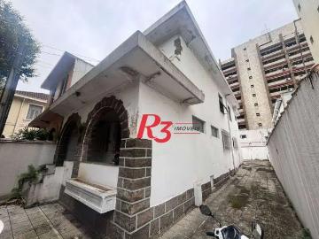 Casa / Sobrado Comercial para Locação em Santos/SP Gonzaga 3 Quartos