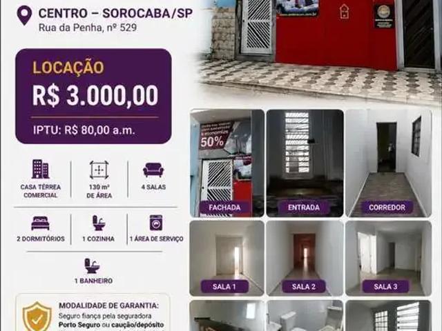 Casa / Sobrado Comercial para Locação em Sorocaba/SP Centro