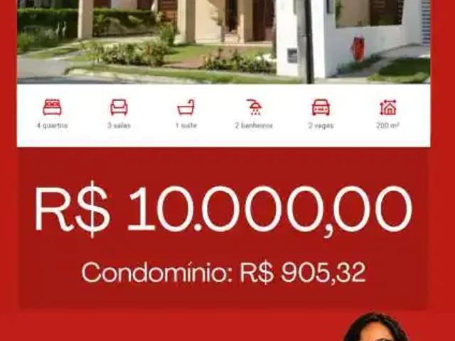 Casa / Sobrado em Condomínio para Locação em Aracaju/SE Aruana 4 Quartos