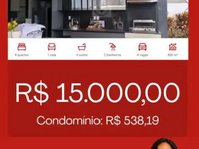 Casa / Sobrado em Condomínio para Locação em Barra dos Coqueiros/SE Alphaville Sergipe 4 Quartos