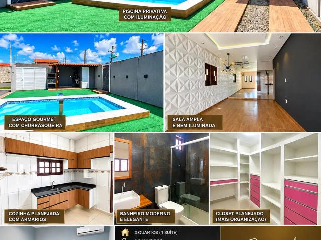Casa / Sobrado em Condomínio para Locação em Marechal Deodoro/AL Massagueira de Baixo 3 Quartos