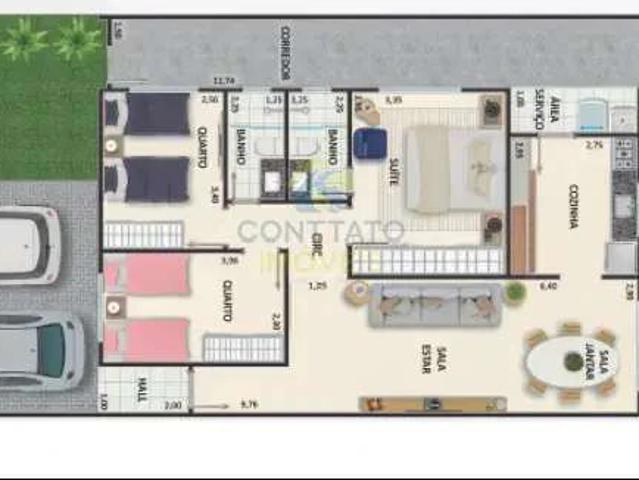 Casa / Sobrado em Condomínio para Venda em Cuiabá/MT Parque Atalaia 3 Quartos
