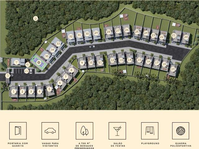 Casa / Sobrado em Condomínio para Venda em Curitiba/PR Campo Comprido 3 Quartos