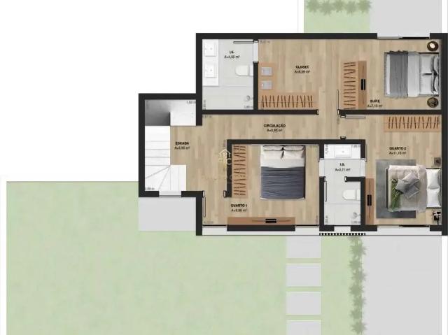 Casa / Sobrado em Condomínio para Venda em Curitiba/PR Água Verde 3 Quartos
