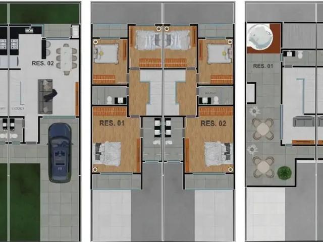 Casa / Sobrado em Condomínio para Venda em Curitiba/PR Guabirotuba 3 Quartos