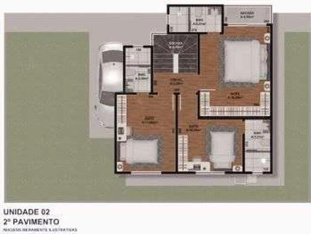 Casa / Sobrado em Condomínio para Venda em Curitiba/PR Novo Mundo 3 Quartos